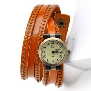 Genuine Leather Quartz Watch/Artisan made strap